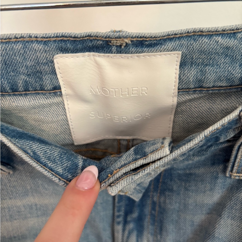 MOTHER Blue Straight Leg Jeans - Picture 2 of 3